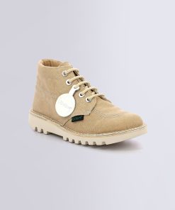 Kickers Femme Chaussures Kick Hi Beige Clair | Beige
