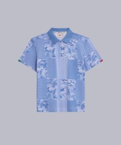 Kickers Femme Men's Kick Polo Bleu Camouflage | Bleu