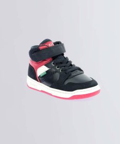Kickers Enfant Fille Kickado Marine Rouge | Marine